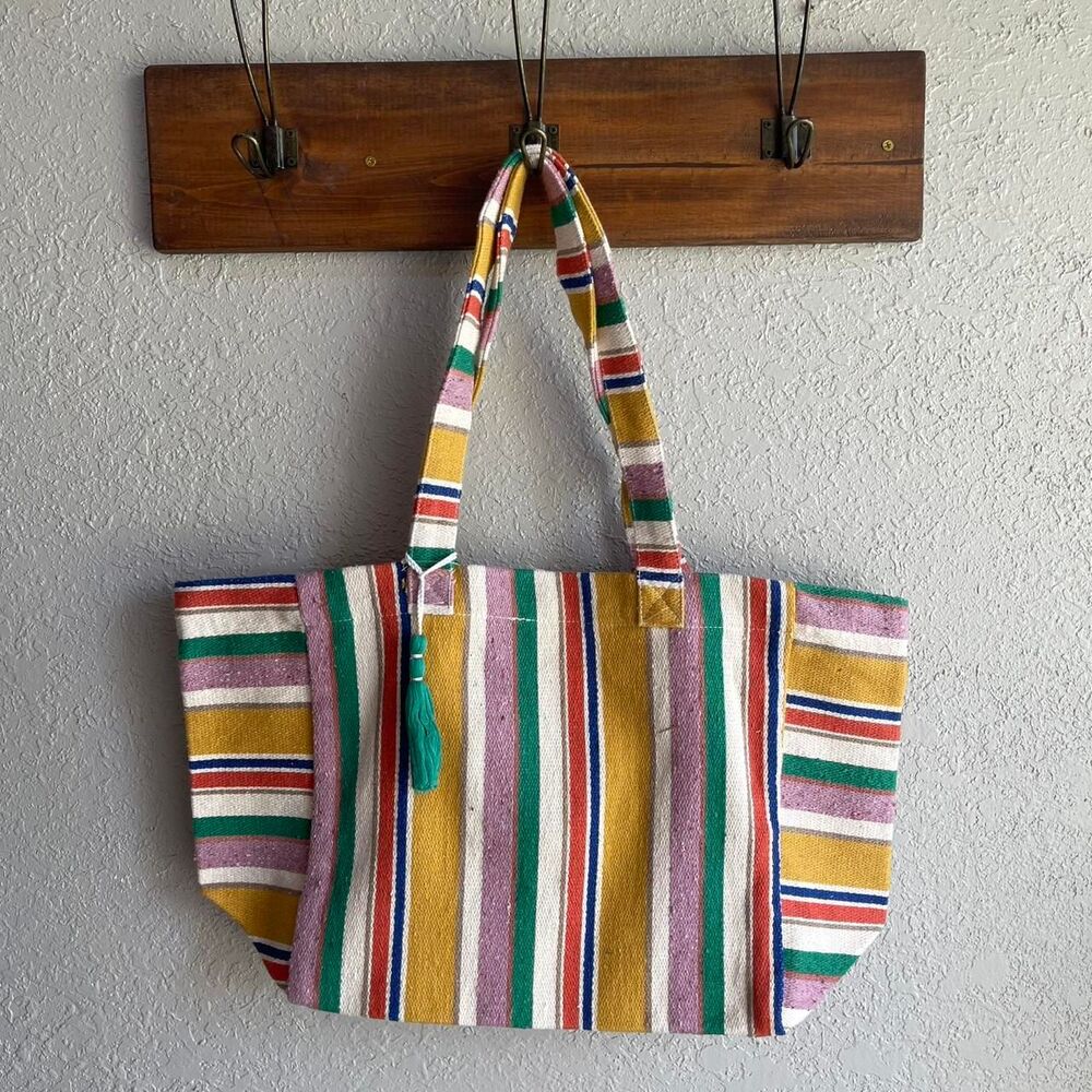 NWOT Nalini Multicoloured cotton tote bag with tassel detail Women's Multi Bag